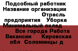 Подсобный работник › Название организации ­ Fusion Service › Отрасль предприятия ­ Уборка › Минимальный оклад ­ 17 600 - Все города Работа » Вакансии   . Кировская обл.,Соломинцы д.